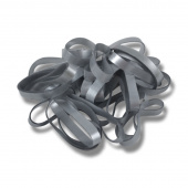 Flätningsband i silikon/gummi i plasthink Silver