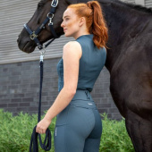 Ridtopp Tank Half Zip Classic Sports Grön Ridtopp Tank Half Zip Classic Sports Grön