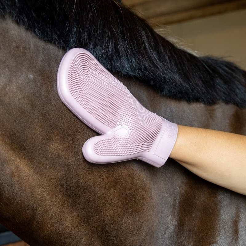 Groominghandske Rubber Rosa