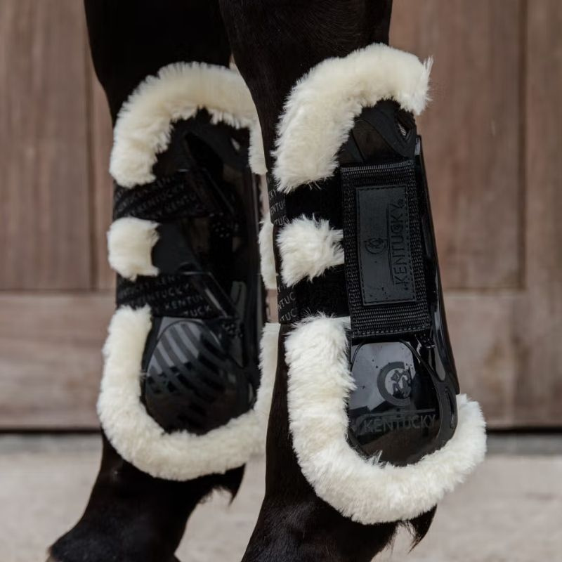 Senskydd Vegan Sheepskin Velcro Svart
