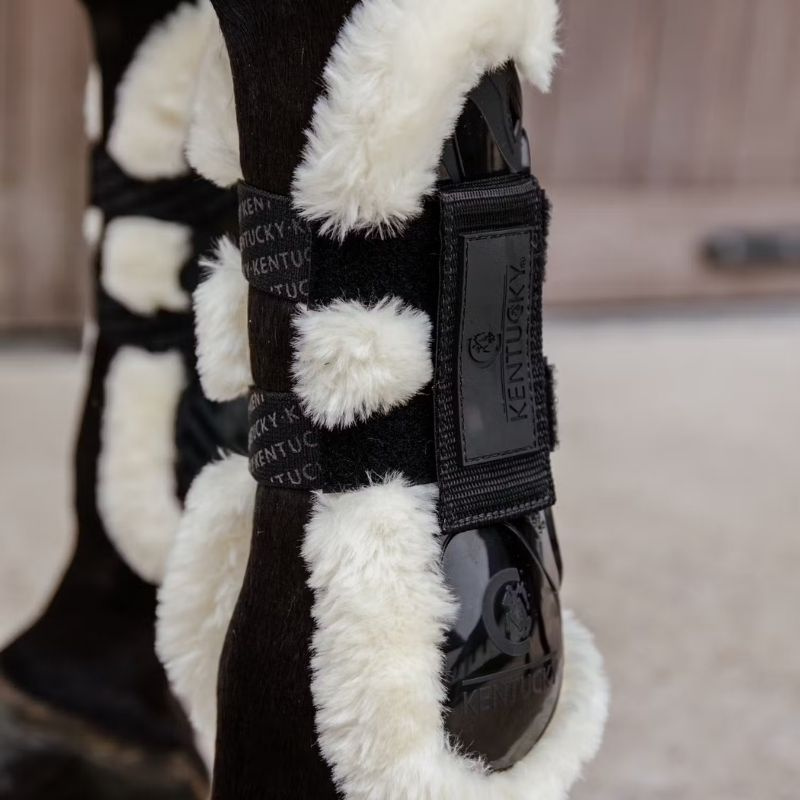 Senskydd Vegan Sheepskin Velcro Svart
