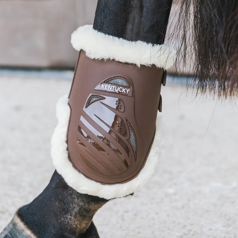 Strykkappor Elastic Vegan Sheepskin Brun