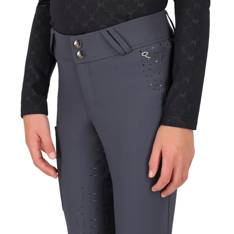 Ridbyxor Barn/Junior Livora Full Grip Grå