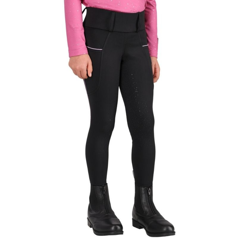 Vinterridtights Barn/Junior Isalyn Full Grip Svart