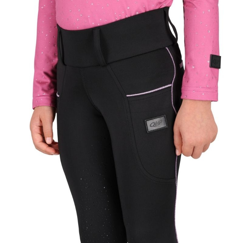 Vinterridtights Barn/Junior Isalyn Full Grip Svart