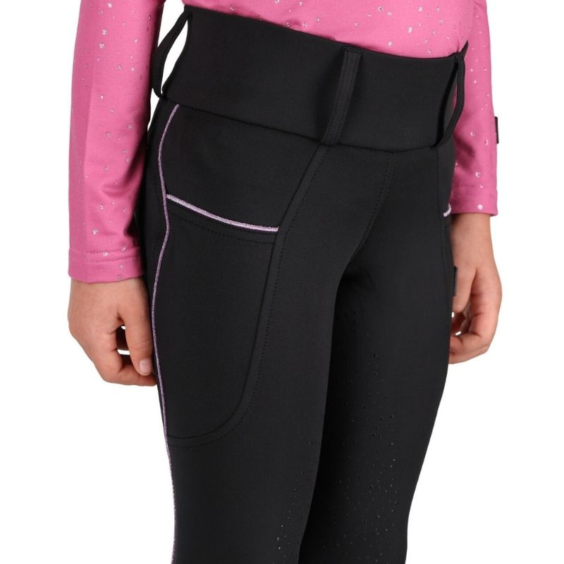 Vinterridtights Barn/Junior Isalyn Full Grip Svart