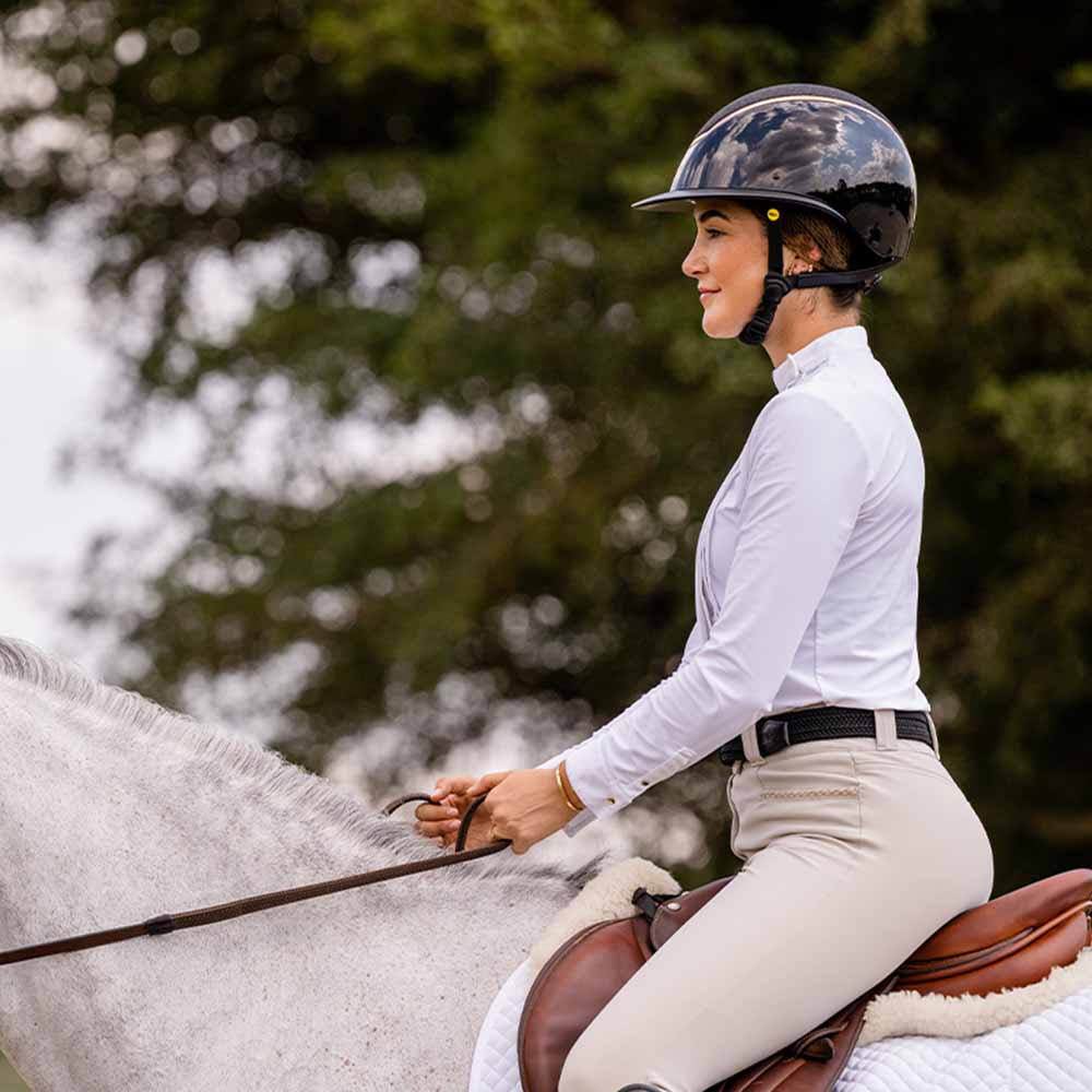 Ridhjälm MIPS Kylo Gloss Glitter Solskärm Svart/Roséguld