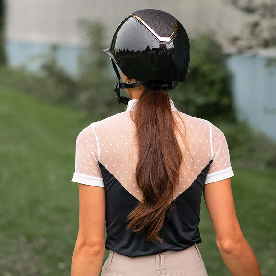 Ridhjälm MIPS Kylo Gloss Glitter Solskärm Svart/Roséguld