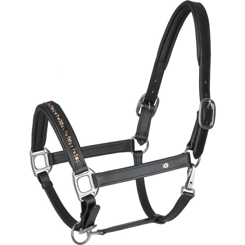 Lädergrimma Crystal X-Line Svart