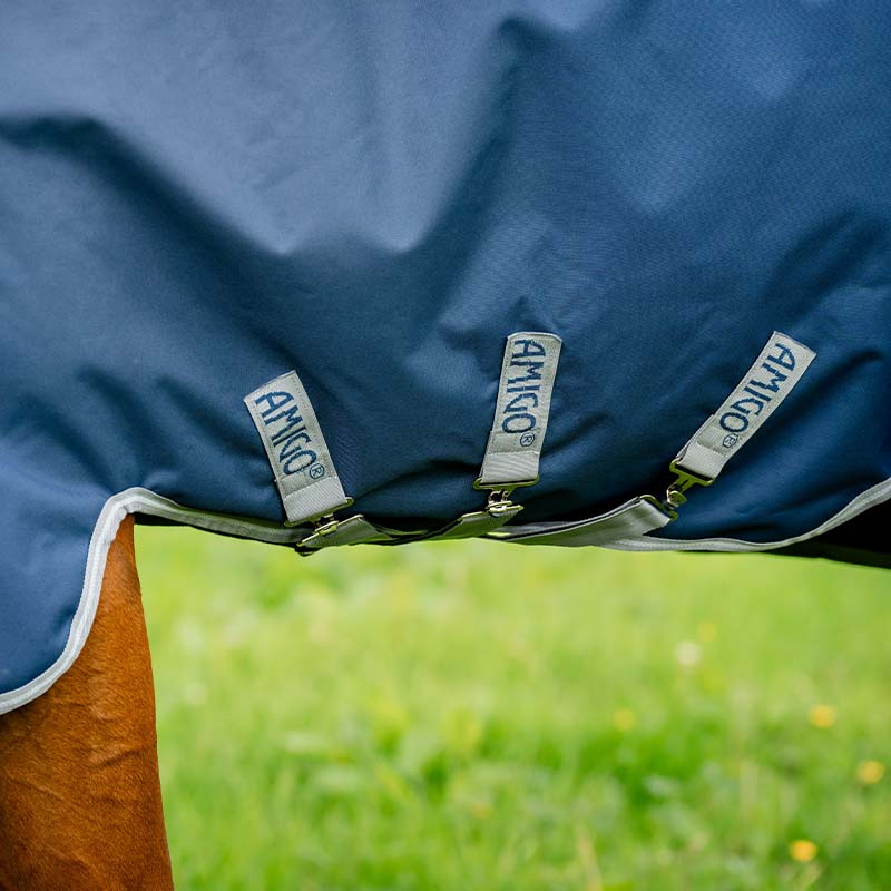 Vintertäcke med Hals Amigo Bravo 12 Plus Bundle (50g+100g+200g) V-Front Marinblå/Grå