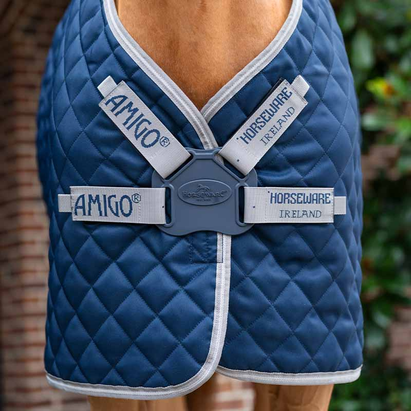 Stalltäcke Amigo Quilted 600D Plus 200g Marinblå/Grå/Silver