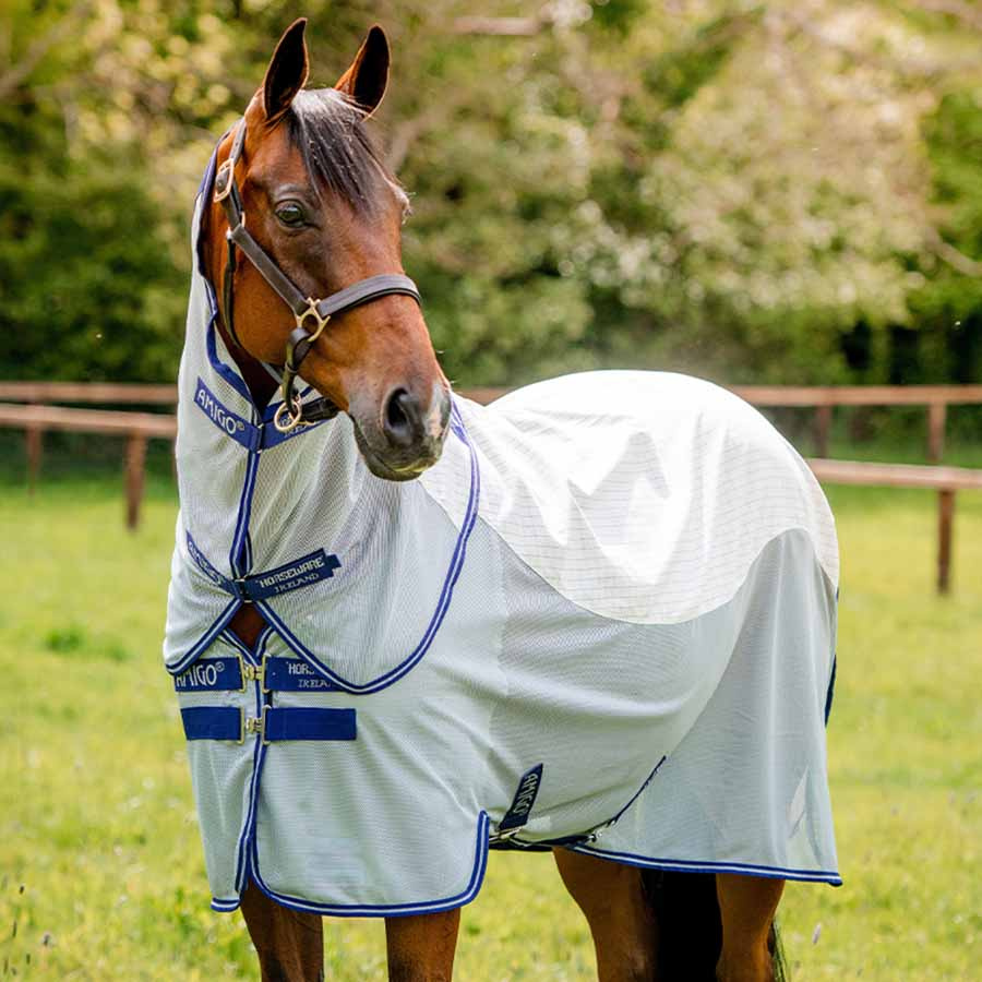 Flug- & Sommartäcke Amigo Airflow Plus Vit/Grå/Blå