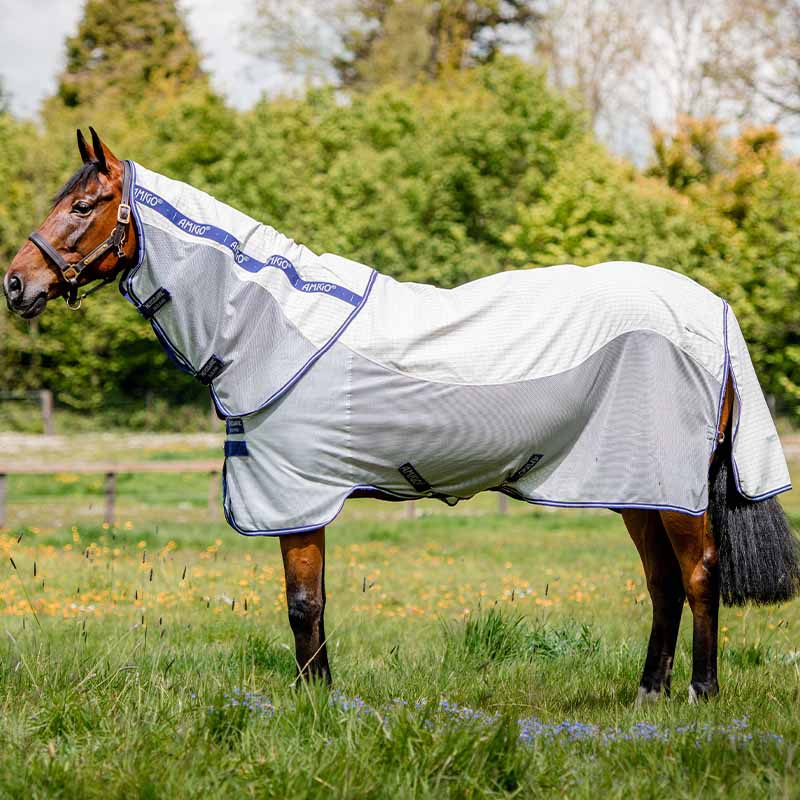 Flug- & Sommartäcke Amigo Airflow Plus Vit/Grå/Blå