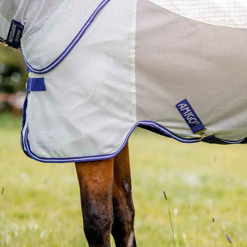 Flug- & Sommartäcke Amigo Airflow Plus Vit/Grå/Blå