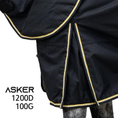 Övergångstäcke med Hals Tunout Plus 100g 1200D Svart Övergångstäcke med Hals Tunout Plus 100g 1200D Svart
