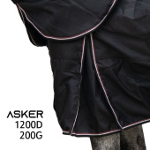 Vintertäcke med Hals Turnout Plus 200g 1200D Svart Vintertäcke med Hals Turnout Plus 200g 1200D Svart