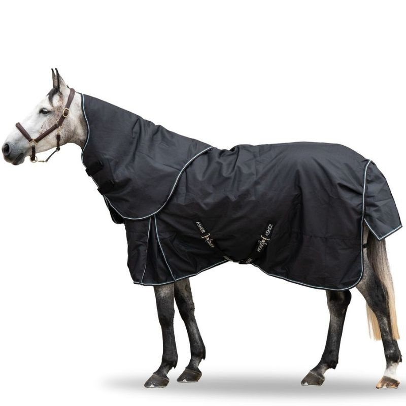 Vintertäcke med Hals Turnout Plus 300g 1200D Svart