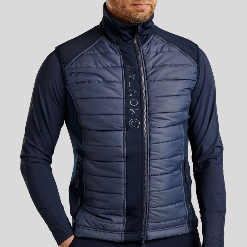Hybridväst Herr Emanuel Softshell Marinblå