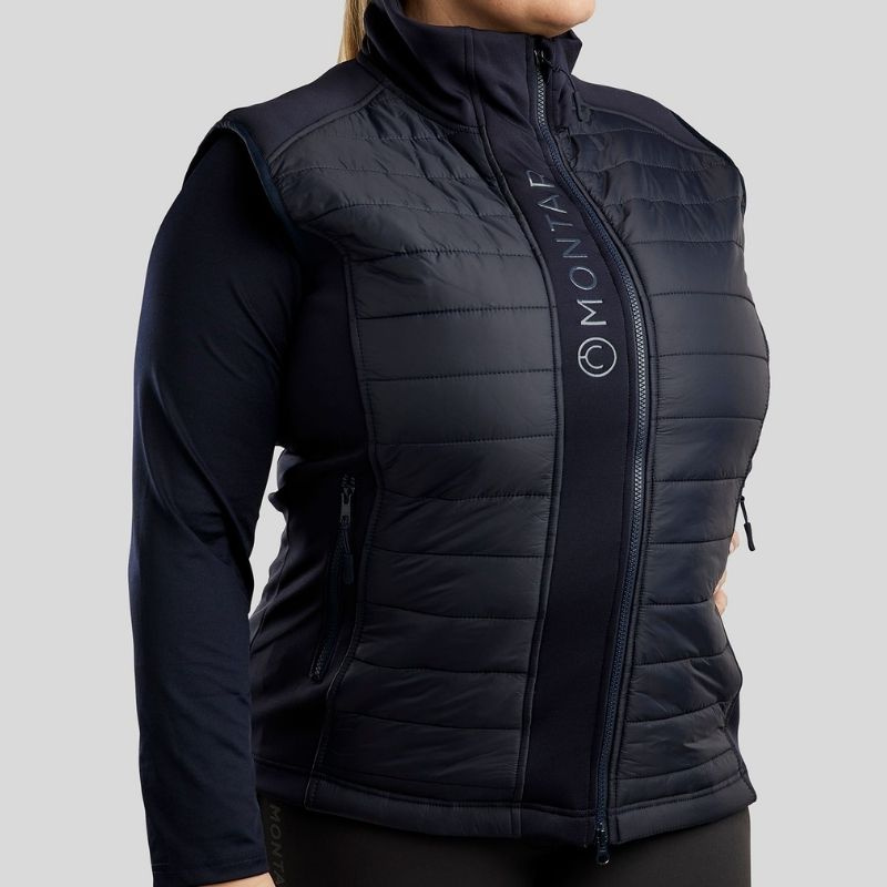 Hybridväst Emma Softshell Curve Marinblå