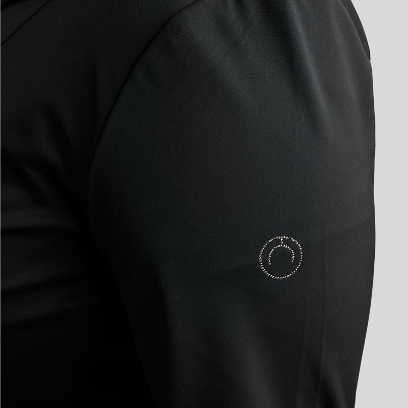 Tävlingskavaj MoFlair Softshell Gun Metal Crystals Curve Svart