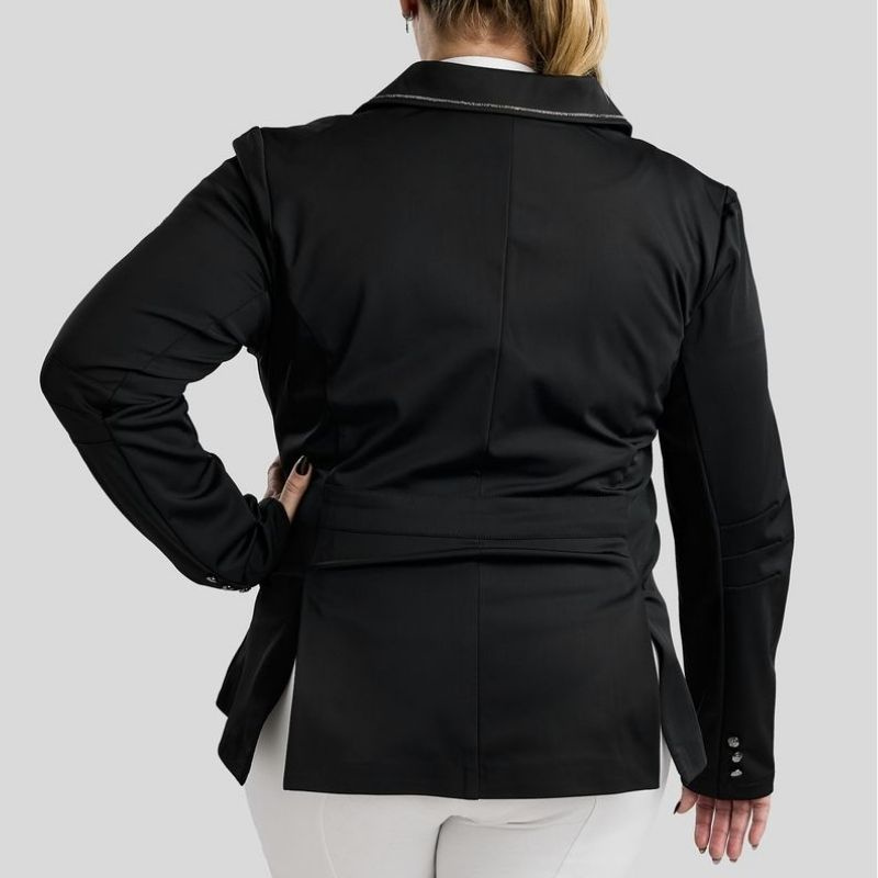 Tävlingskavaj MoFlair Softshell Gun Metal Crystals Curve Svart