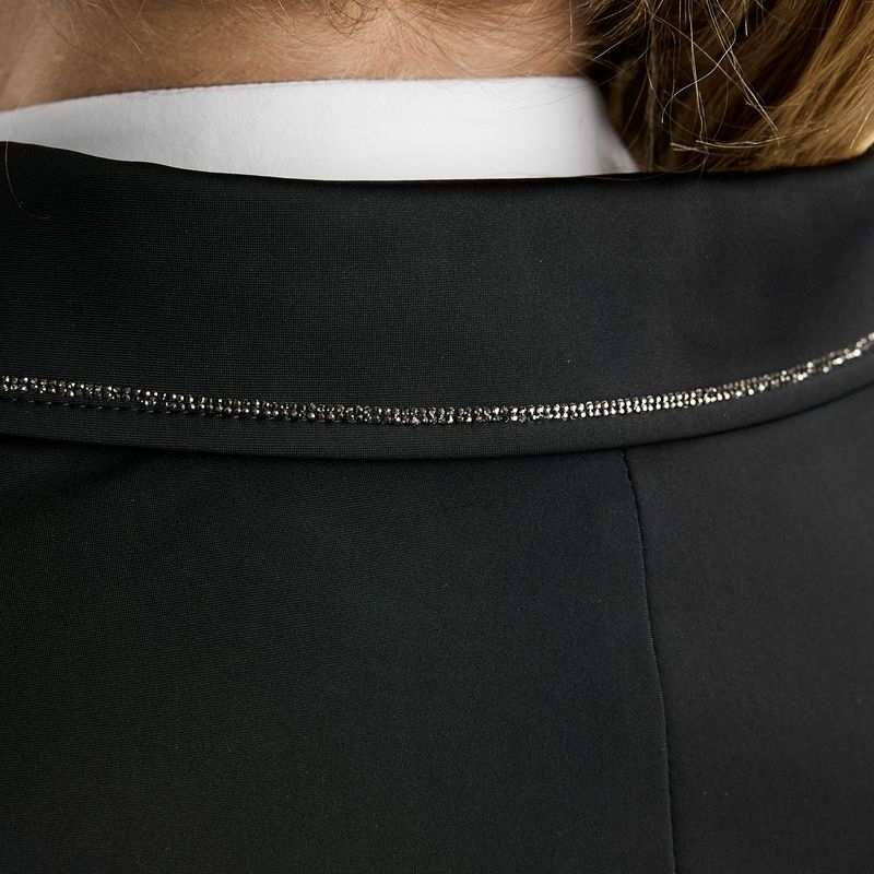 Tävlingskavaj MoFlair Softshell Gun Metal Crystals Curve Svart