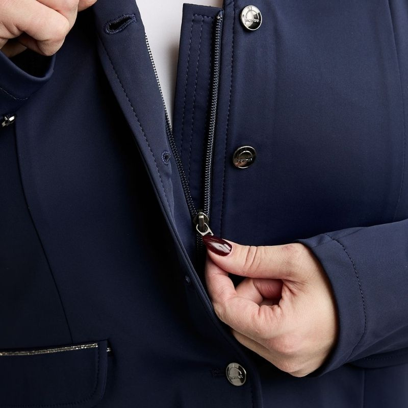 Tävlingskavaj MoFlair Softshell Gun Metal Crystals Curve Marinblå