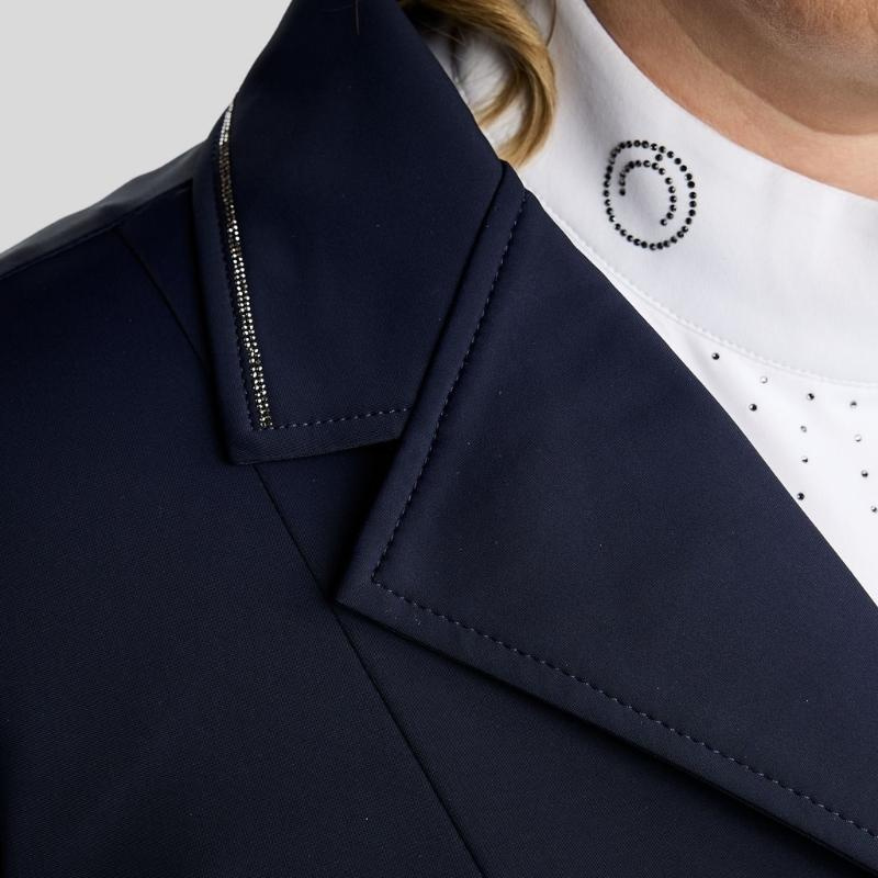 Tävlingskavaj MoFlair Softshell Gun Metal Crystals Curve Marinblå
