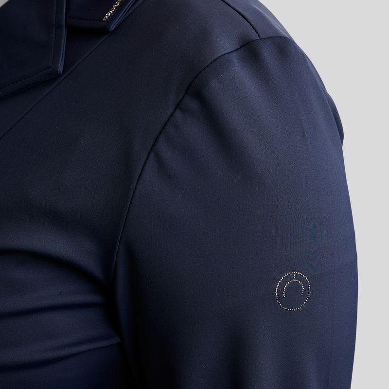 Tävlingskavaj MoFlair Softshell Gun Metal Crystals Curve Marinblå