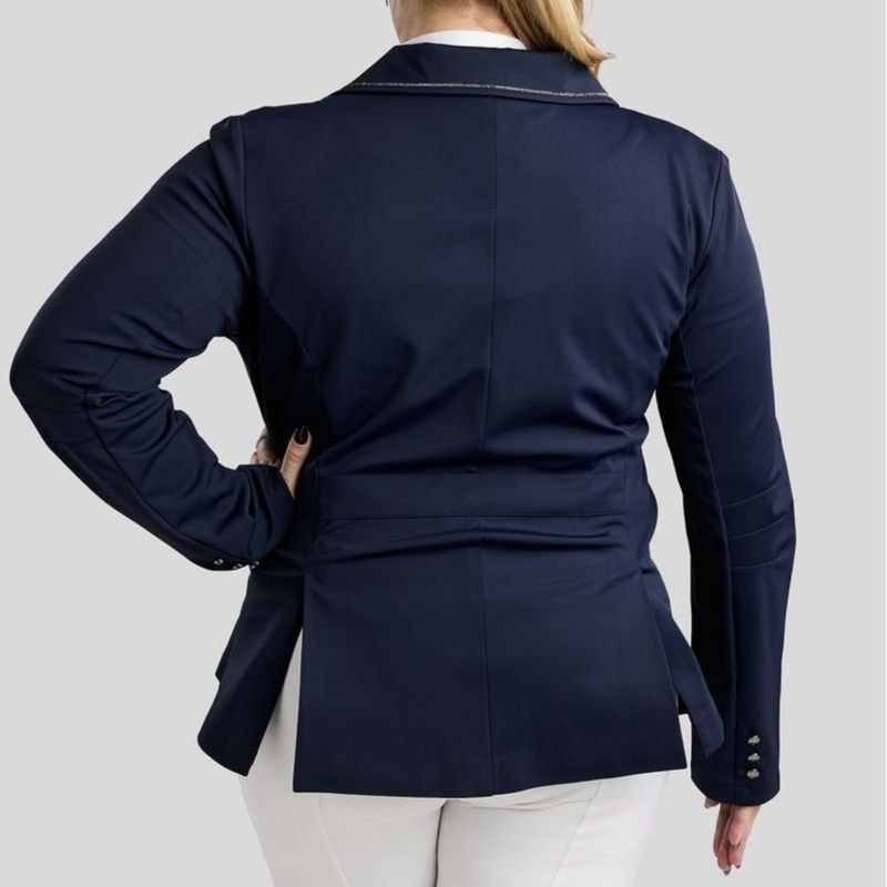 Tävlingskavaj MoFlair Softshell Gun Metal Crystals Curve Marinblå