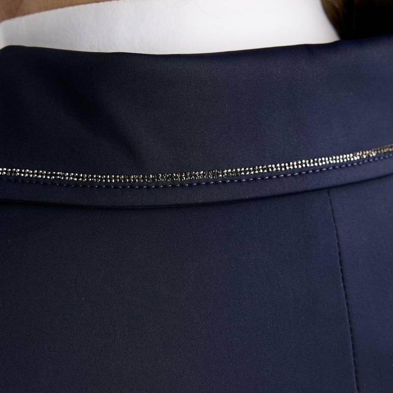 Tävlingskavaj MoFlair Softshell Gun Metal Crystals Curve Marinblå