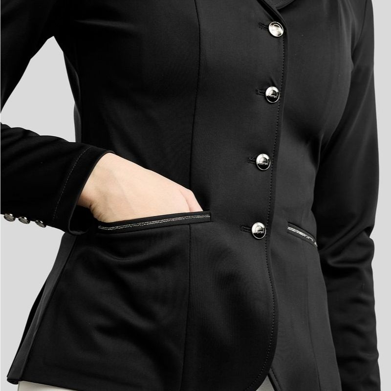 Tävlingskavaj MoKira Softshell Gun Metal Crystals Svart