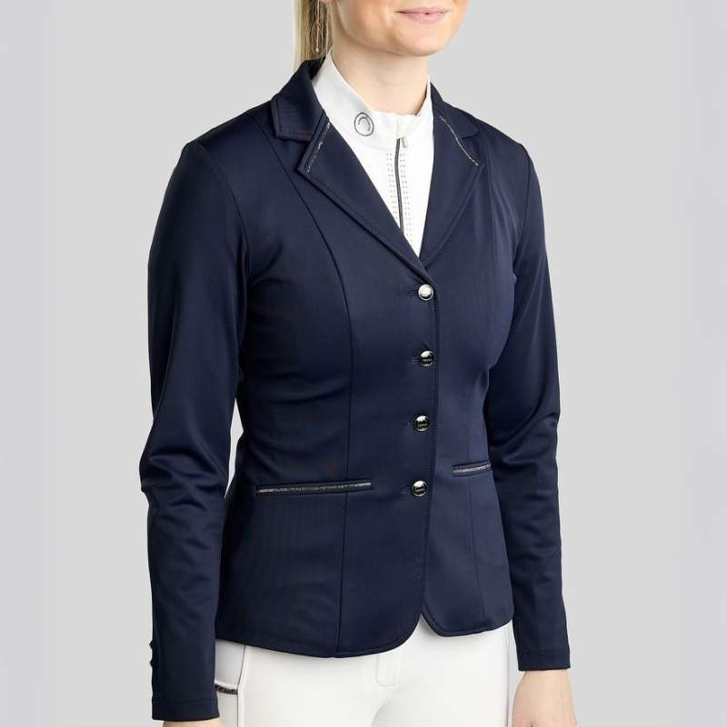 Tävlingskavaj MoKira Softshell Gun Metal Crystals Marinblå