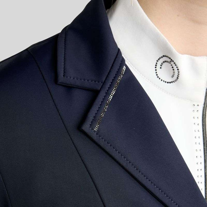 Tävlingskavaj MoKira Softshell Gun Metal Crystals Marinblå