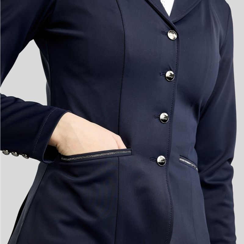 Tävlingskavaj MoKira Softshell Gun Metal Crystals Marinblå
