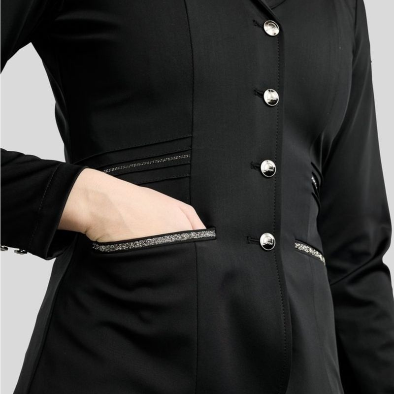 Tävlingskavaj MoKelly Softshell Gun Metal Crystals Svart