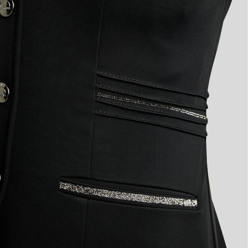 Tävlingskavaj MoKelly Softshell Gun Metal Crystals Svart