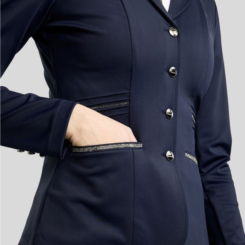 Tävlingskavaj MoKelly Softshell Gun Metal Crystals Marinblå