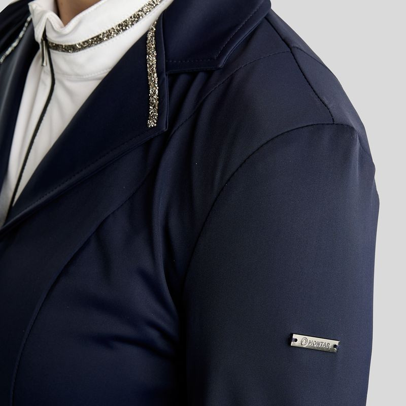 Tävlingskavaj MoKelly Softshell Gun Metal Crystals Marinblå