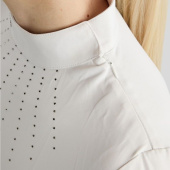 Tävlingstopp MoMina Short Sleeve Gun Metal Crystals Vit Tävlingstopp MoMina Short Sleeve Gun Metal Crystals Vit