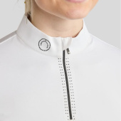 Tävlingstopp MoMaddy Short Sleeve Gun Metal Crystals Vit Tävlingstopp MoMaddy Short Sleeve Gun Metal Crystals Vit