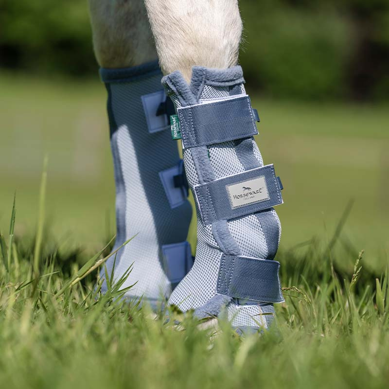 Flugbenskydd Fly Boots Ljusblå/Blå/Silver