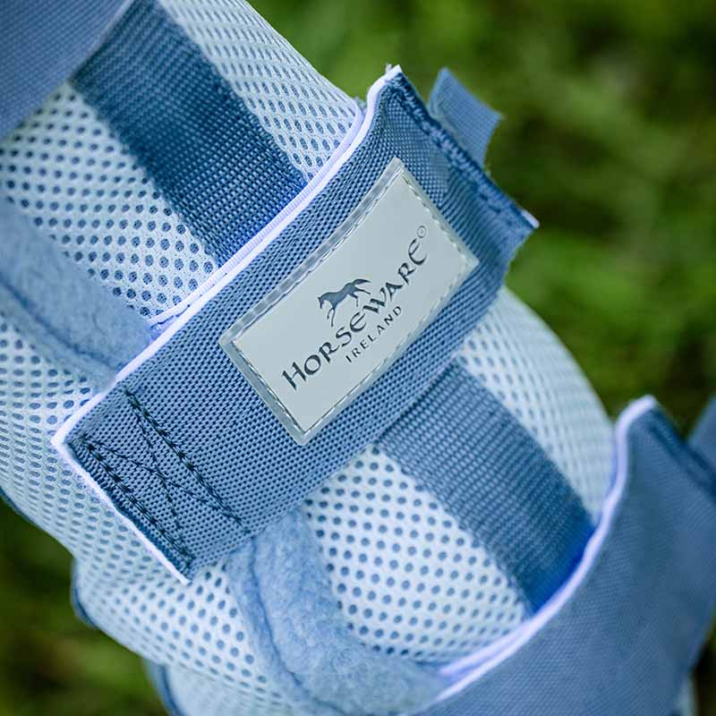 Flugbenskydd Fly Boots Ljusblå/Blå/Silver