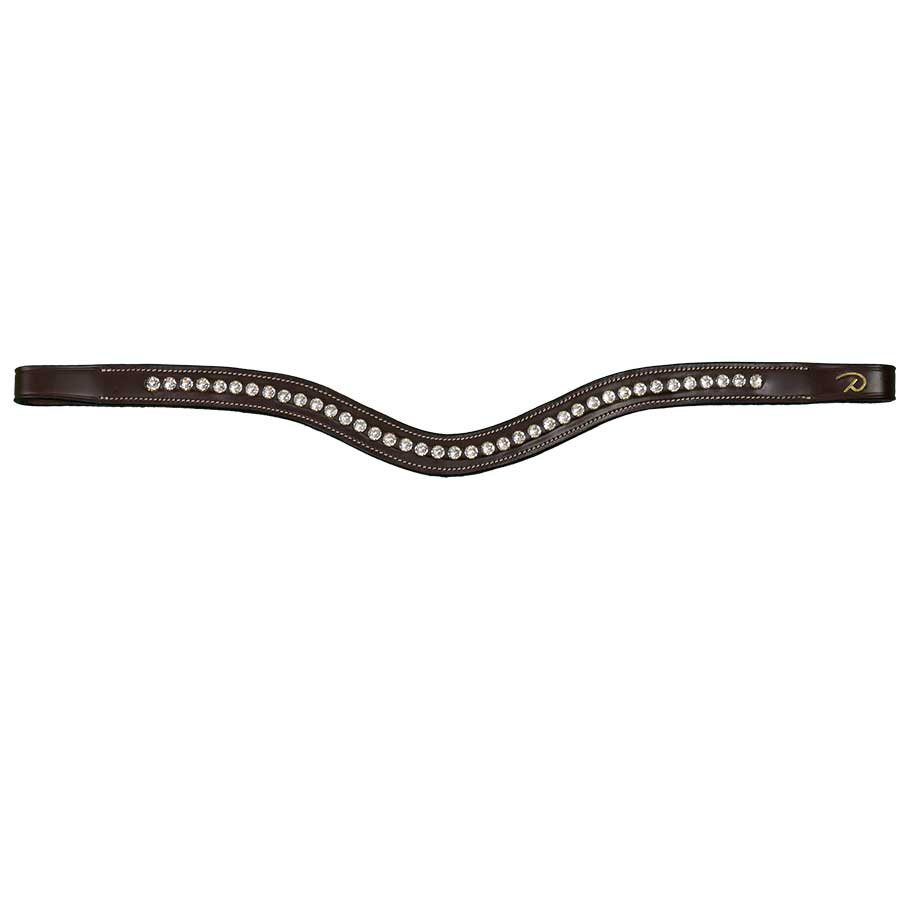 Pannband V-form Swarovski DC Brun