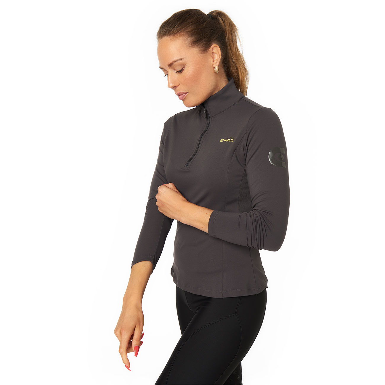 Ziptröja 1/4 Training Mörkgrå