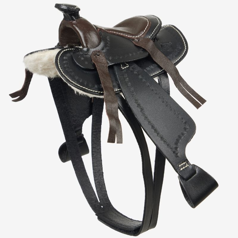 Westernsadel Toy Pony Svart