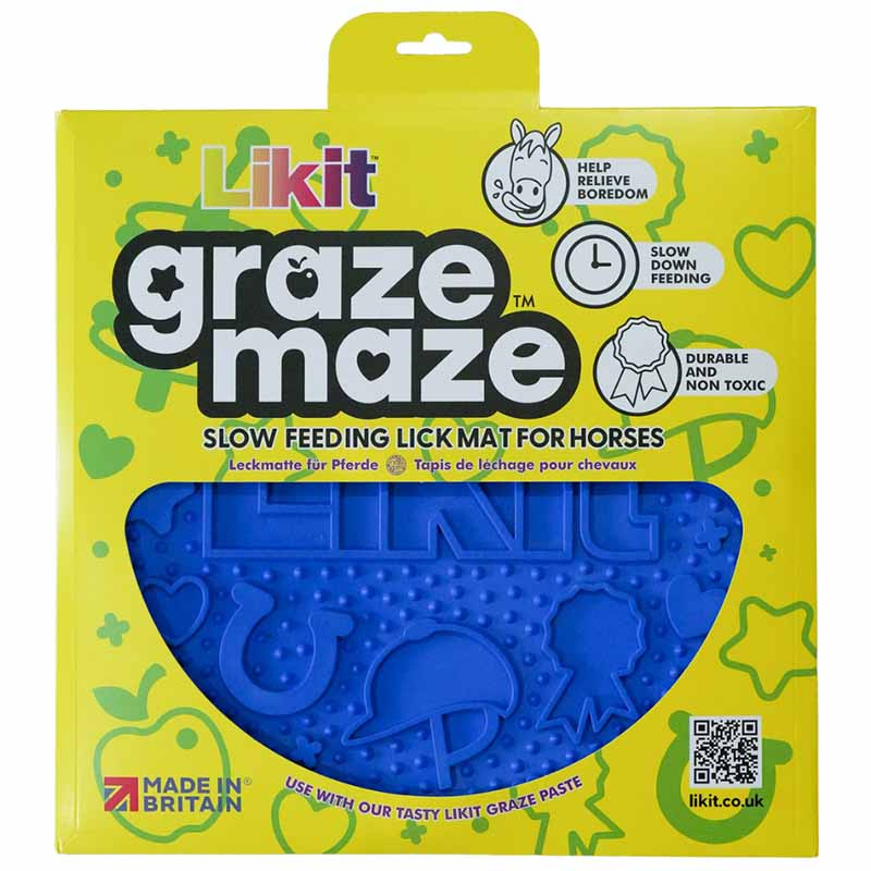 Slickmatta Graze Maze Lick Mat Nivå 1 Blå