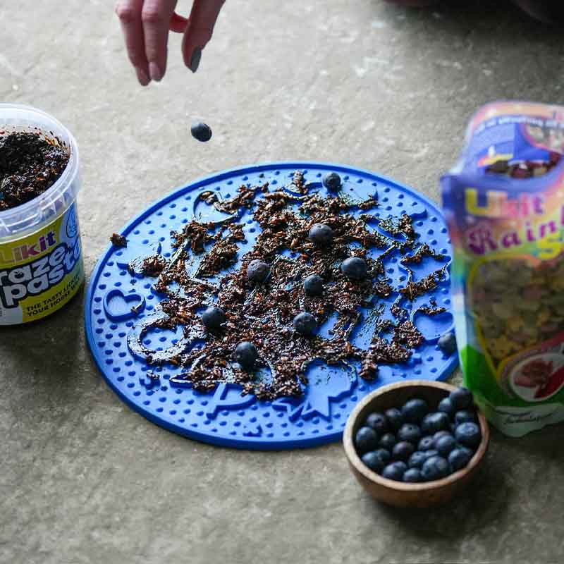 Slickmatta Graze Maze Lick Mat Nivå 1 Blå