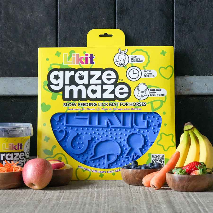 Slickmatta Graze Maze Lick Mat Nivå 1 Blå