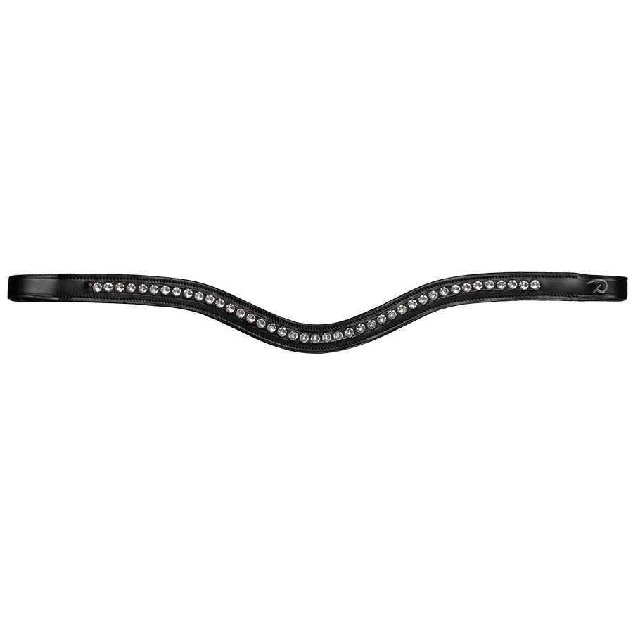 Pannband V-form Swarovski NE Svart